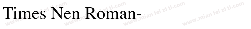 Times Nen Roman字体转换